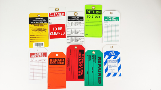 Customized Plastic Safety Tag Readable For Danger Notification