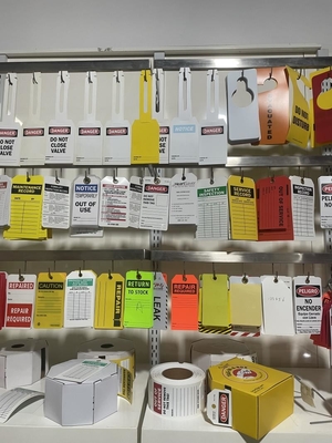 Safety Security Warning Tag PVC Durable Lockout Safety Sign Rectangle Tag