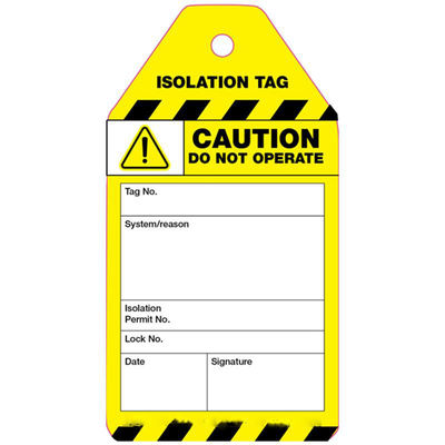 Polypropylene Tag PVC Tear Proof Double Side Printing Plastic Tag for Warning