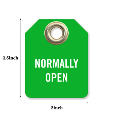 Normally Open Tag with Grommet PVC Waterproof Plastic Tag for Warning