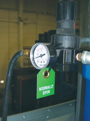 Normally Open Tag with Grommet PVC Waterproof Plastic Tag for Warning