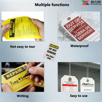 Weatherproof Tear Resistant Customizable Safety Tag and Lockout Tagout Tag for Industrial Loto Systems