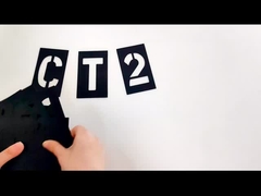 Impresión personalizada Rectángulo de PVC Número negro y Estencillas de letras para el público