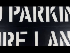 Plantilla plástica de la letra del PVC del tráfico para el negro del lugar público