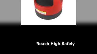 Taburete rojo de 15 escalones con capacidad de 300 lb