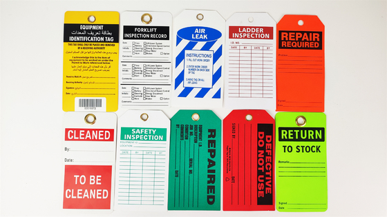 Customized Plastic Safety Tag Colorful With Custom Design