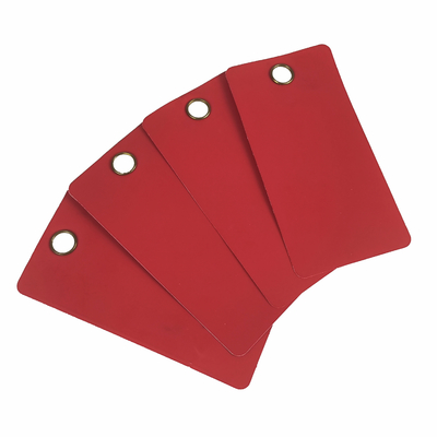 Etiqueta de seguridad de PVC personalizada con corbatas de cuerdas 3*6 1/4 de material duradero y logotipo