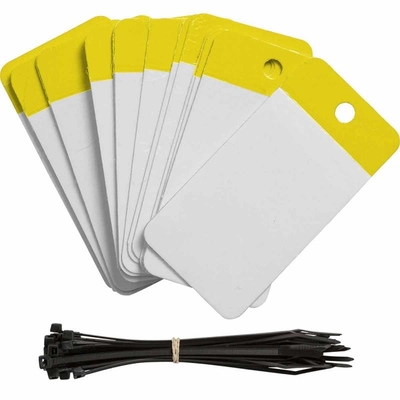 Etiqueta en blanco auto-laminada a medida Etiqueta plástica de color de vinilo