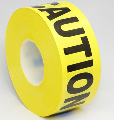 Cintas de advertencia con logotipo impreso sin adhesivo PE Cintas de advertencia de rollo amarillo