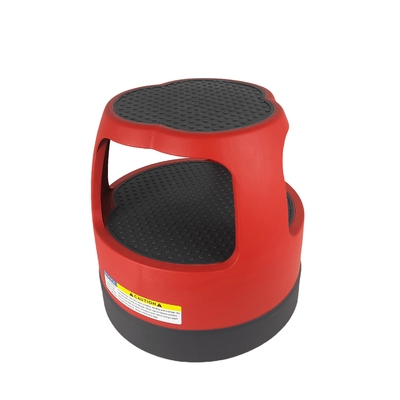 Color personalizable taburete de paso redondo con ruedas retráctiles - Superficie antideslizante