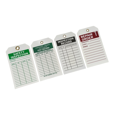 Customized PVC Vinyl Safety Tag Waterproof Tear Resistant UV Resistant Fast Response for Safety Products