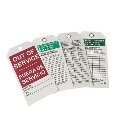 Safety Security Warning Tag PVC Durable Lockout Safety Sign Rectangle Tag