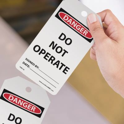 Danger Tag PVC Durable Waterproof Writable Plastic Safety Tag