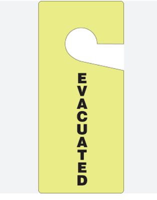 Custom Printed Evacauted Tag PVC Durable Door Knob Door Warning Tag