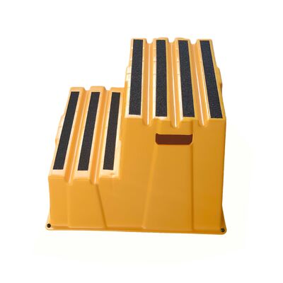 Taburete de paso apilable duradero con capacidad de carga de 500 libras, material HDPE ecológico y diseño antideslizante para uso doméstico e industrial