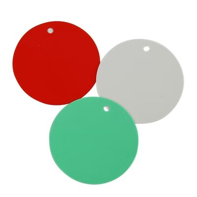 Logotipo impreso a medida Colorado en PVC Etiquetas circulares a prueba de agua Etiquetas redondas de plástico