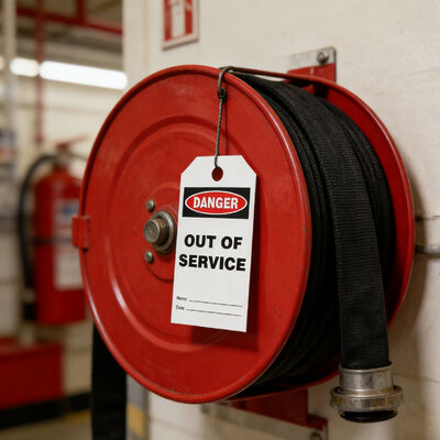 PVC Plastic Safety Lockout Tagout Tags with Danger Header Blocking Door for Electrical Department