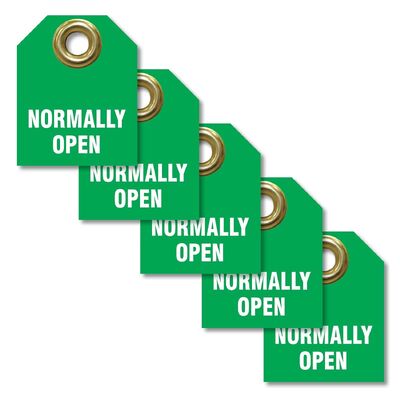 Normally Open Tag with Grommet PVC Waterproof Plastic Tag for Warning