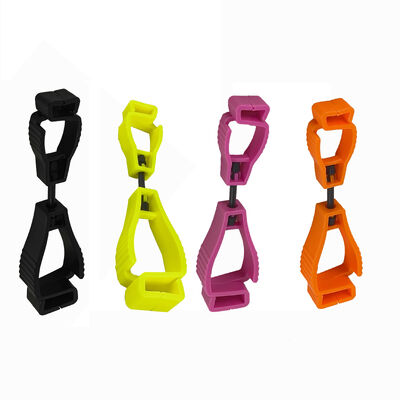 Clip de guante de plástico personalizado Interbloqueo de seguridad Clip de guante de plástico multicolor