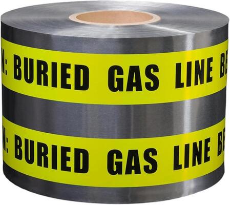 Custom Printed Logo Aluminium Foil Coated PE Underground Detectable Marking Tape Warning tape Barrier Tape