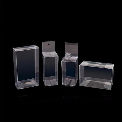 Caja PET Transparente Caja de Plástico Plegable para Empaque de Regalo de Productos Cosméticos