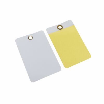Etiqueta de seguridad de PVC impermeable personalizada con impresión digital y diseño transparente para la seguridad industrial