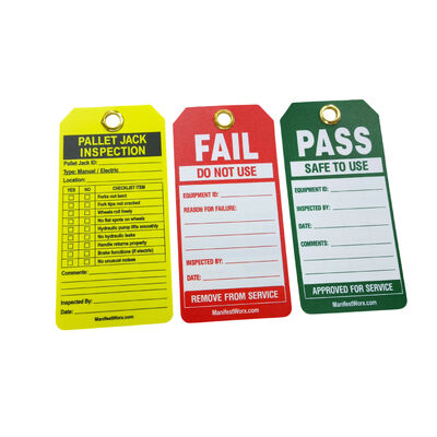 Etiqueta de seguridad LOTO de equipo de PVC impermeable personalizado, etiqueta de advertencia de mantenimiento de la máquina para el bloqueo de la etiqueta