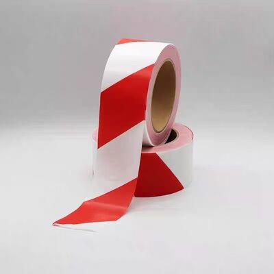 Logotipo impreso a medida cinta adesiva de seguridad de color rojo y blanco para sitios de construcción